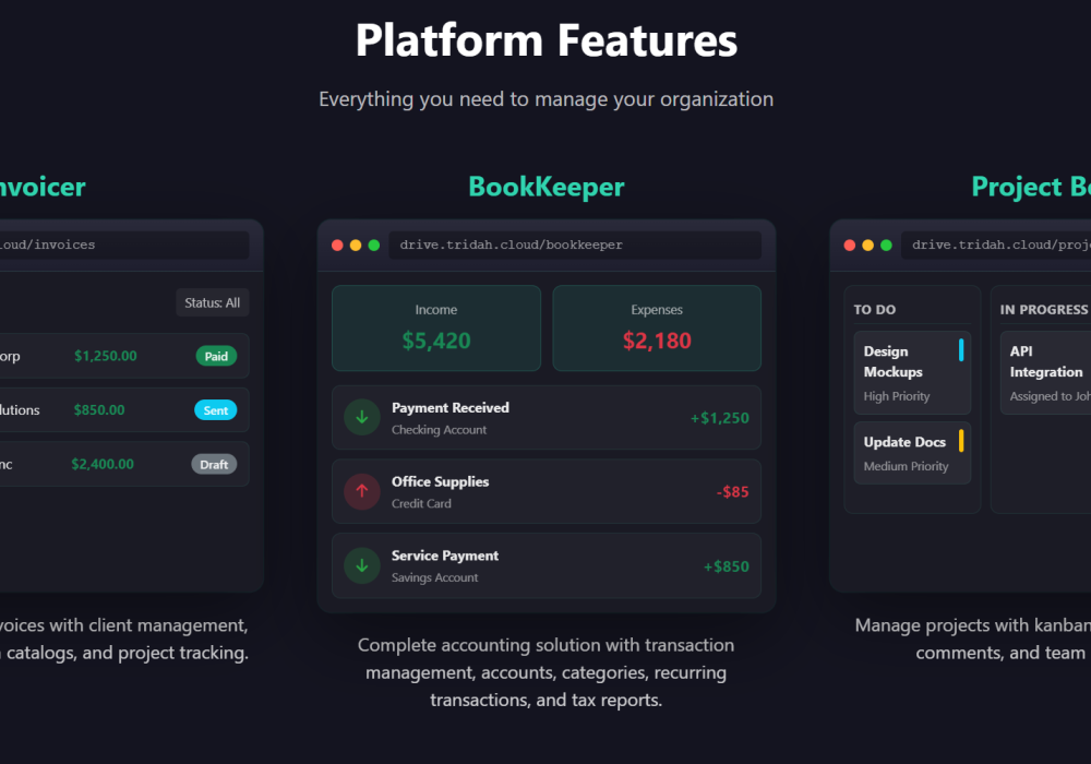 Introducing Tridah Drive
